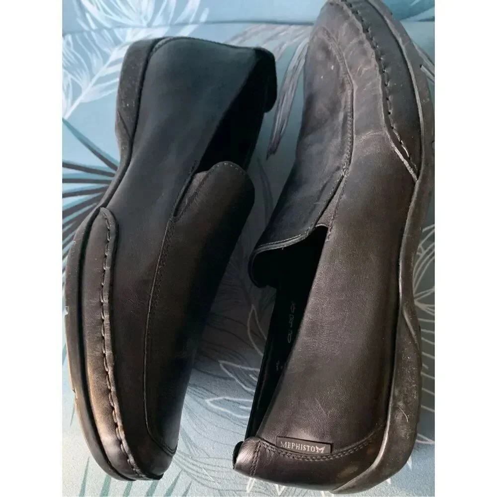 MEPHISTO Cool Air black leather loafers SHOES men’s 12
